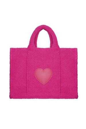 Teddy shopper with heart - pink h5 