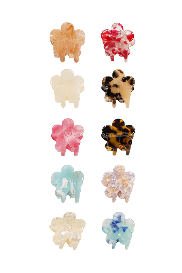 Haarspangenbox in Blumenform – mehrfarbig 