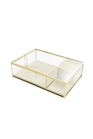 Glass three-compartment display - white h5 Picture2