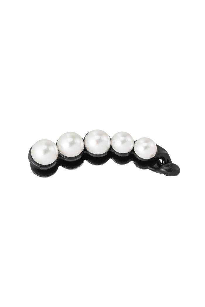 Hair clip pearls black 