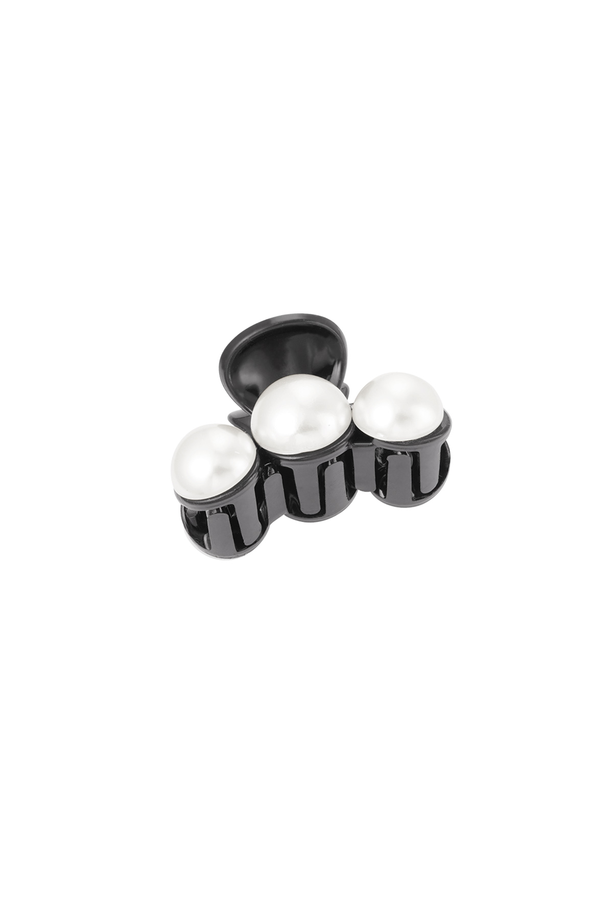 Barrette à cheveux 3 perles noir