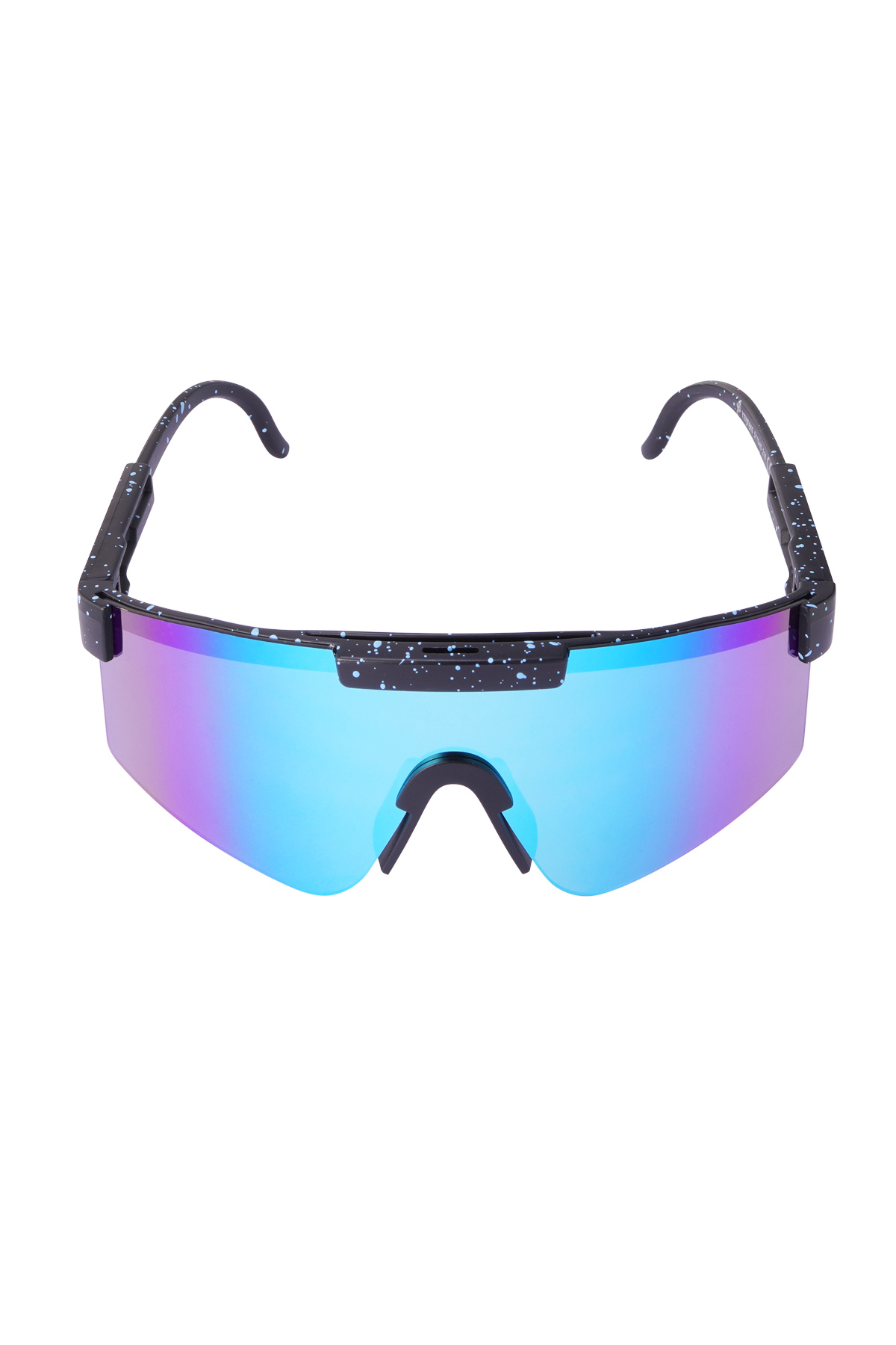 Güneş gözlüğü baskılı renkli lensler - siyah h5 Resim6