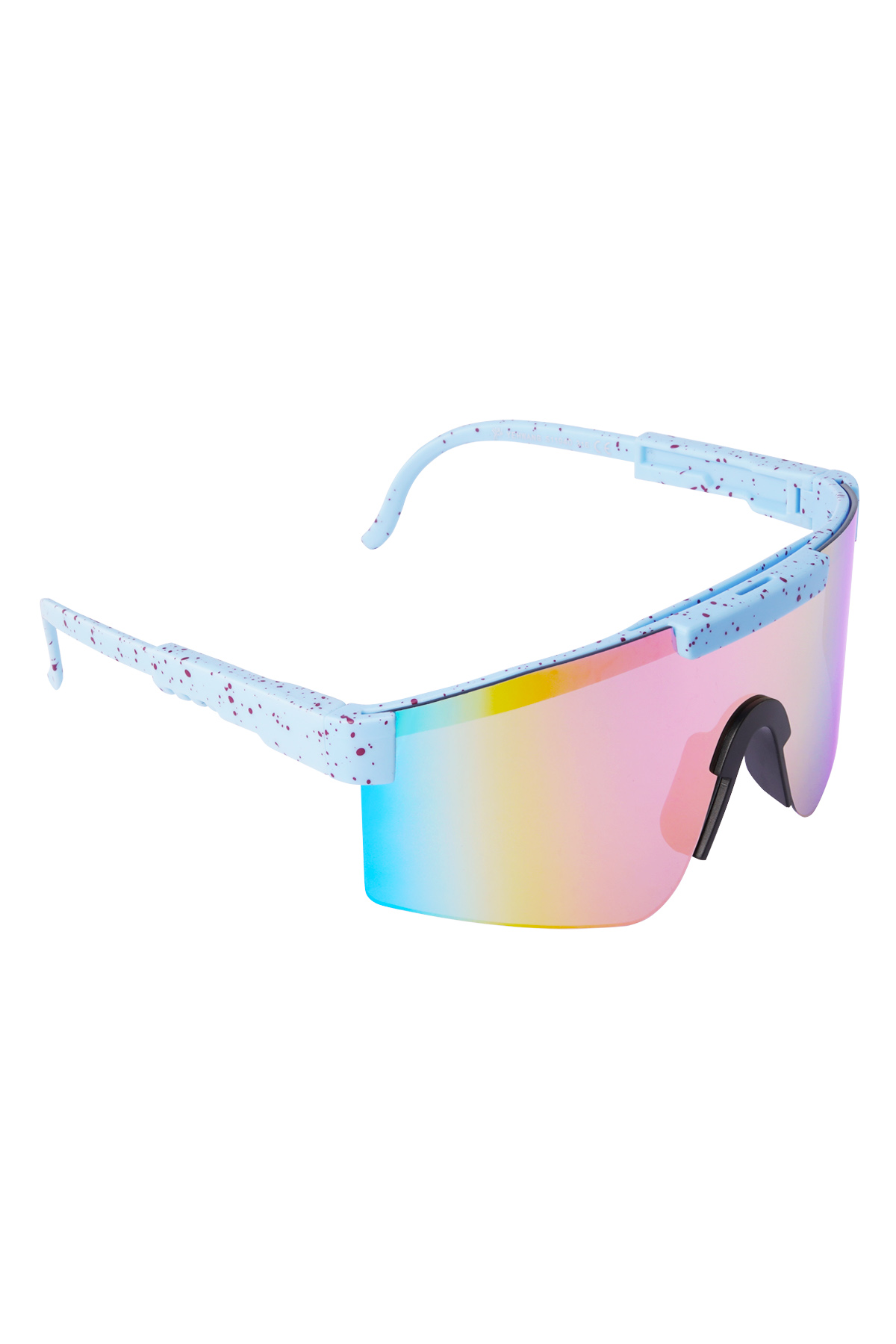 Gafas de sol con lentes de colores estampados - azul 