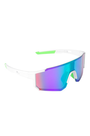 Sonnenbrille Zukunft - weiß/grün h5 