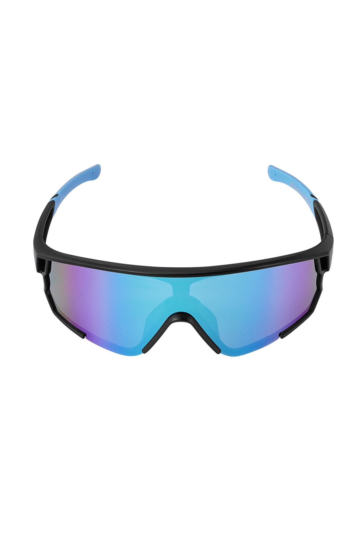 Sonnenbrille mit farbigen Gläsern – schwarz/blau h5 Bild6