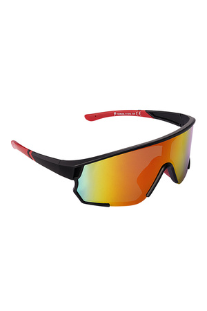 Gafas de sol con lentes de colores - negro/rojo h5 