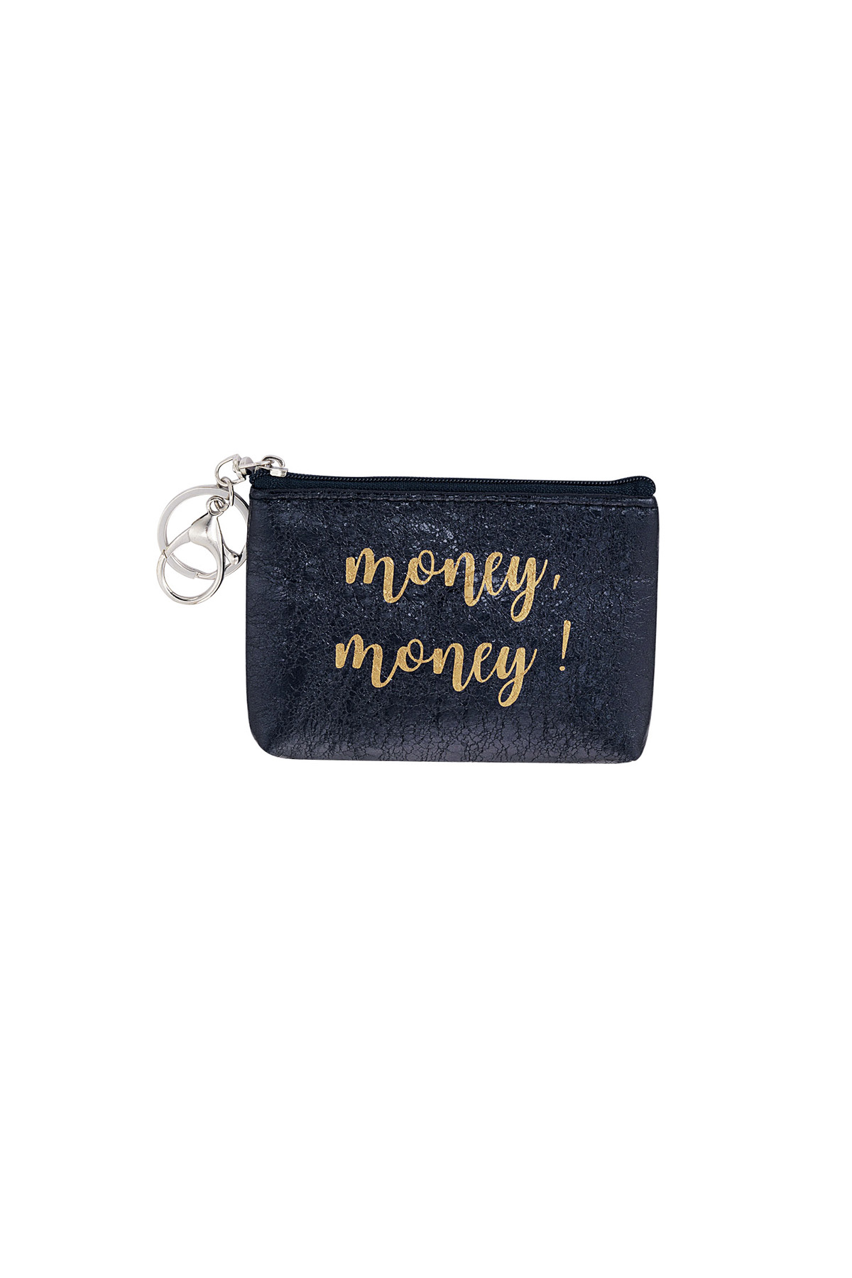 Keychain wallet metallic money money - black 