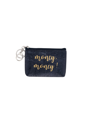 Keychain wallet metallic money money - black h5 