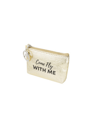 Keychain wallet metallic come fly with me - gold h5 Picture3