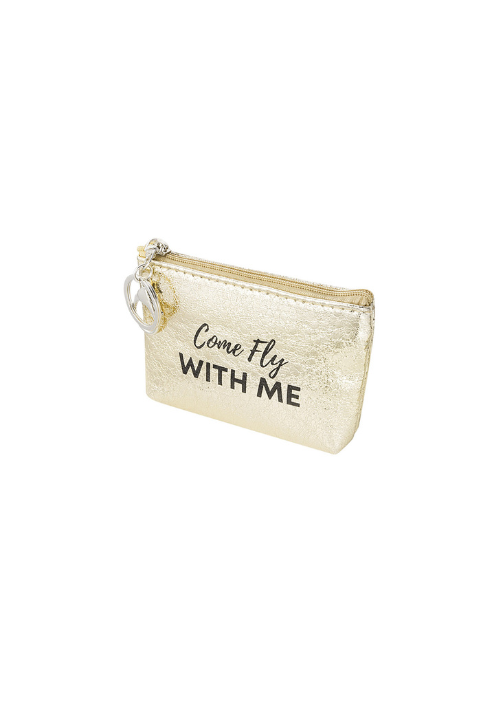 Keychain wallet metallic come fly with me - gold Picture3