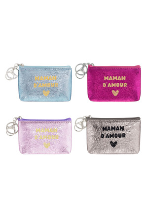Keychain wallet metallic maman d'amour - silver h5 Picture2