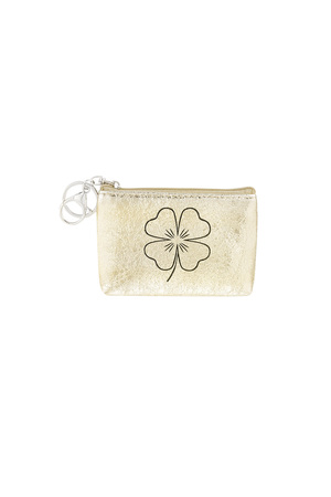 Keychain wallet metallic clover - gold h5 