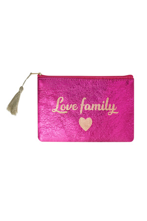 Make-up bag metallic love family - pink h5 