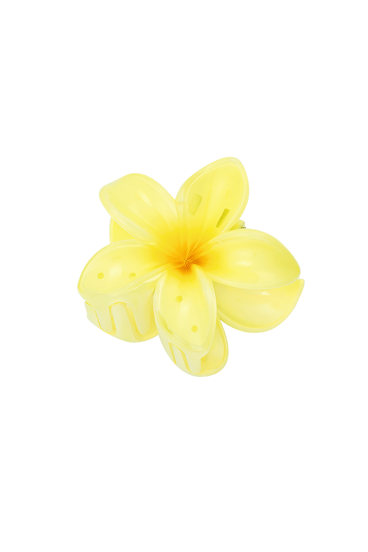 Barrette à cheveux fleur dégradé Hawaii love - jaune