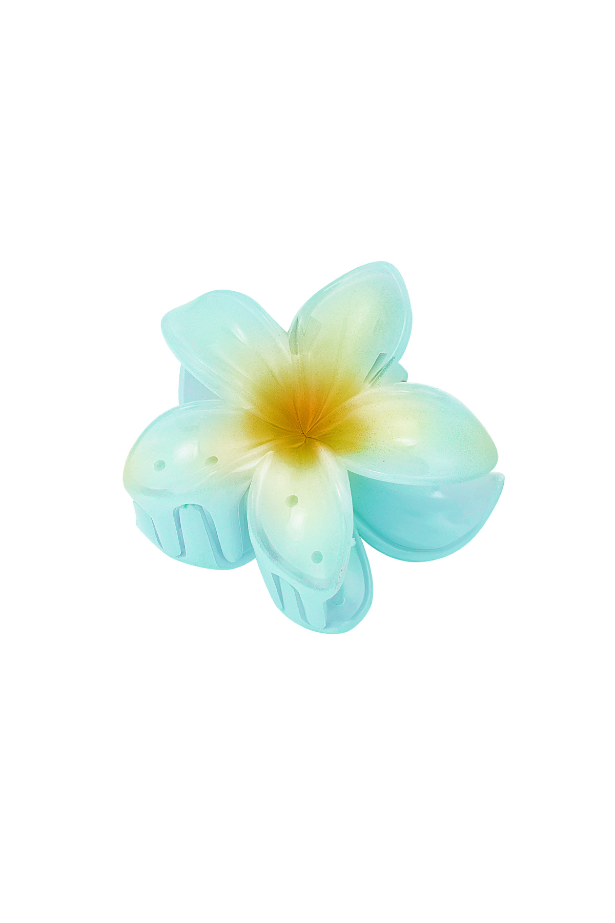 Barrette à cheveux fleur dégradé Hawaii love - bleu 