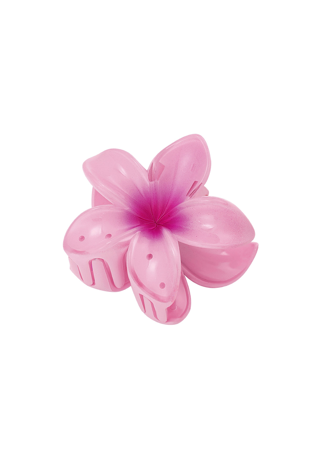 Hair clip with gradient flower Hawaii love - pink h5 