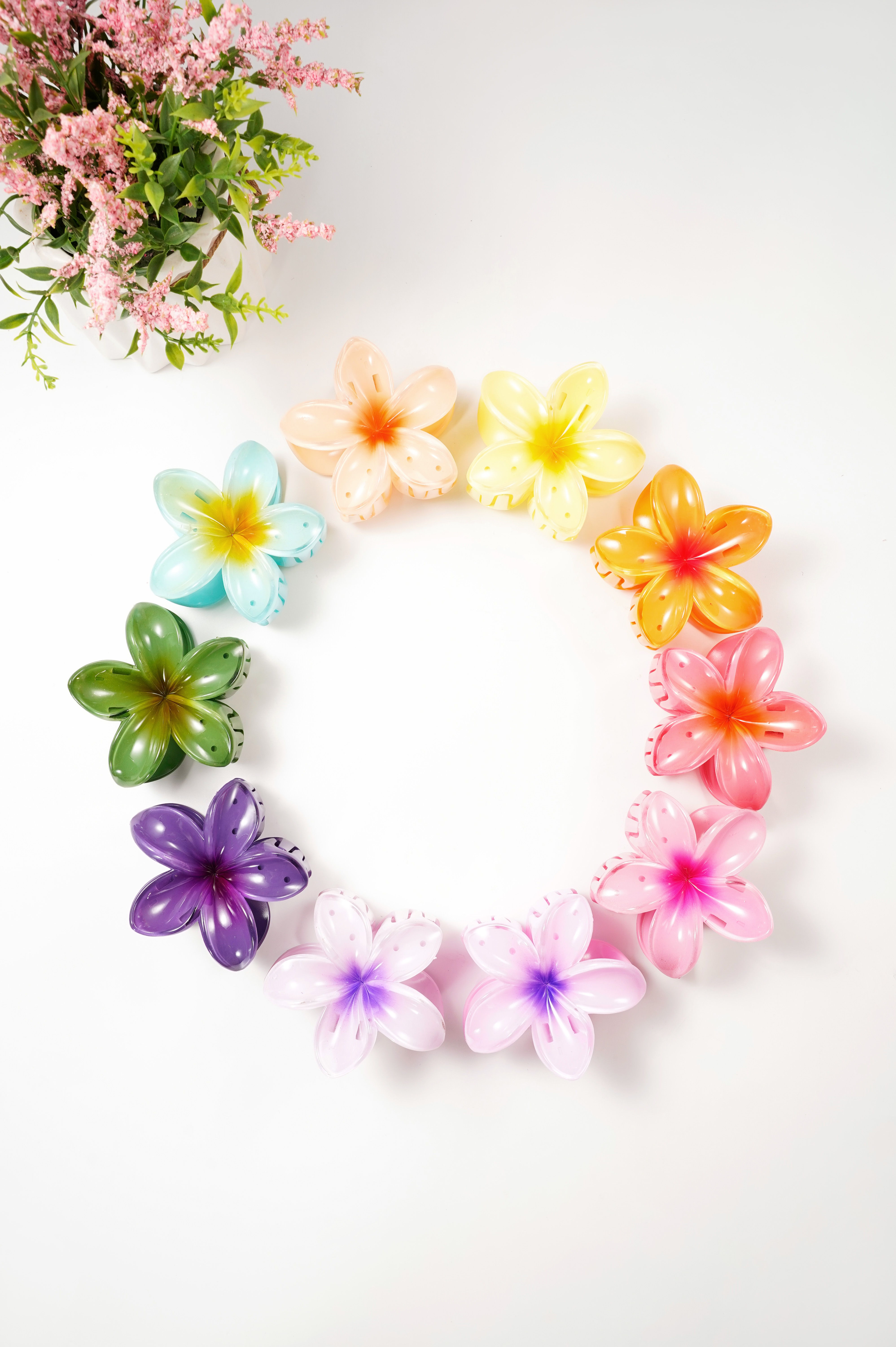 Hair clip with gradient flower Hawaii love h5 Picture6
