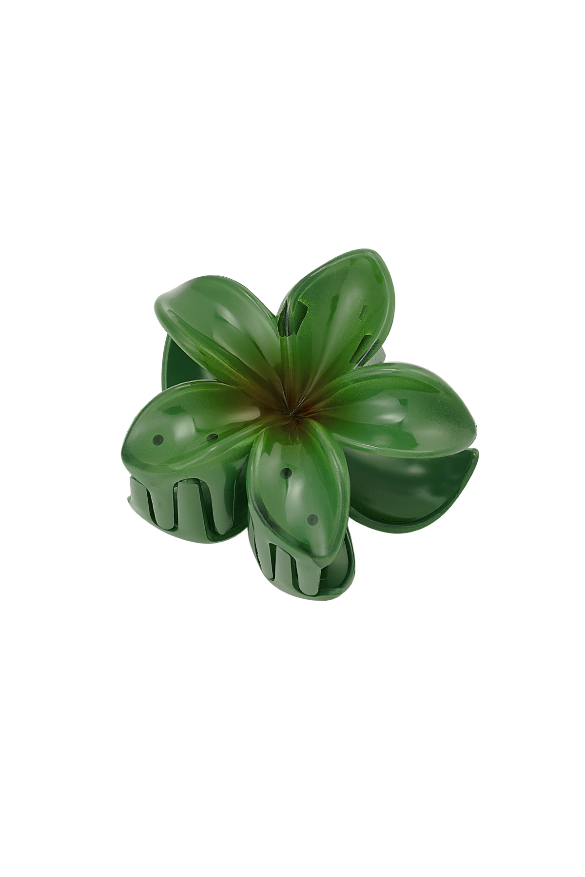 Hair clip with gradient flower Hawaii love - green