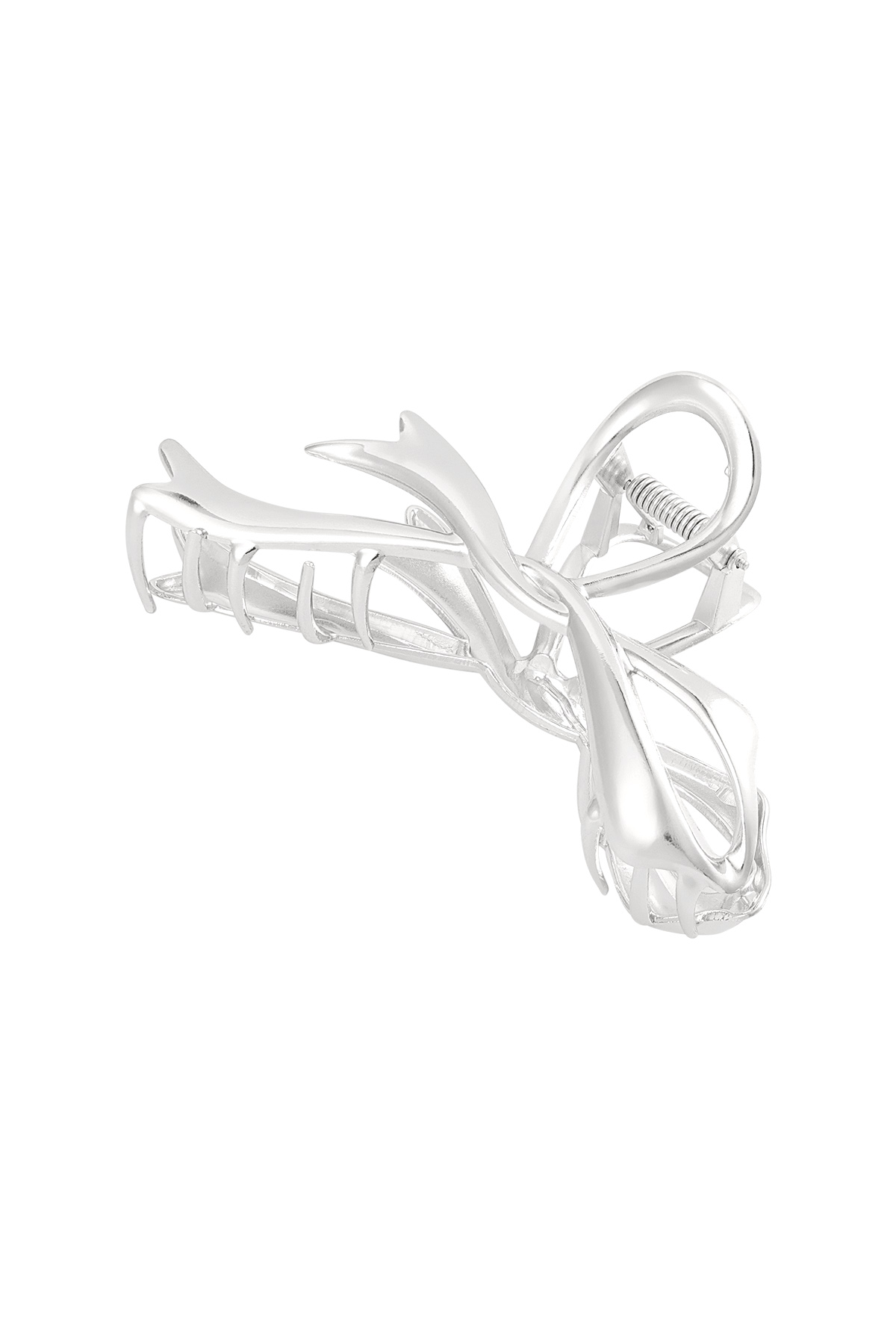 Bow hair clip silver h5 