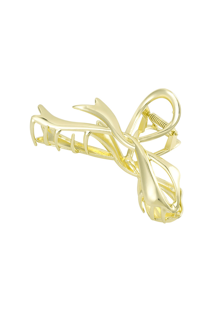 Bow hair clip gold 