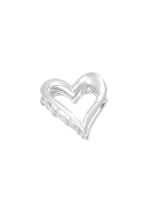Zilveren hart haarclip h5 