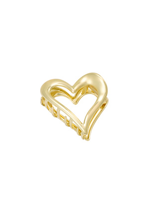 Gold heart hair clip h5 