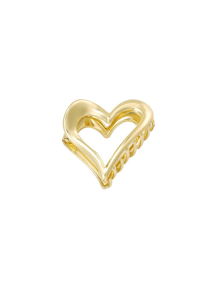 Gold heart hair clip Picture4