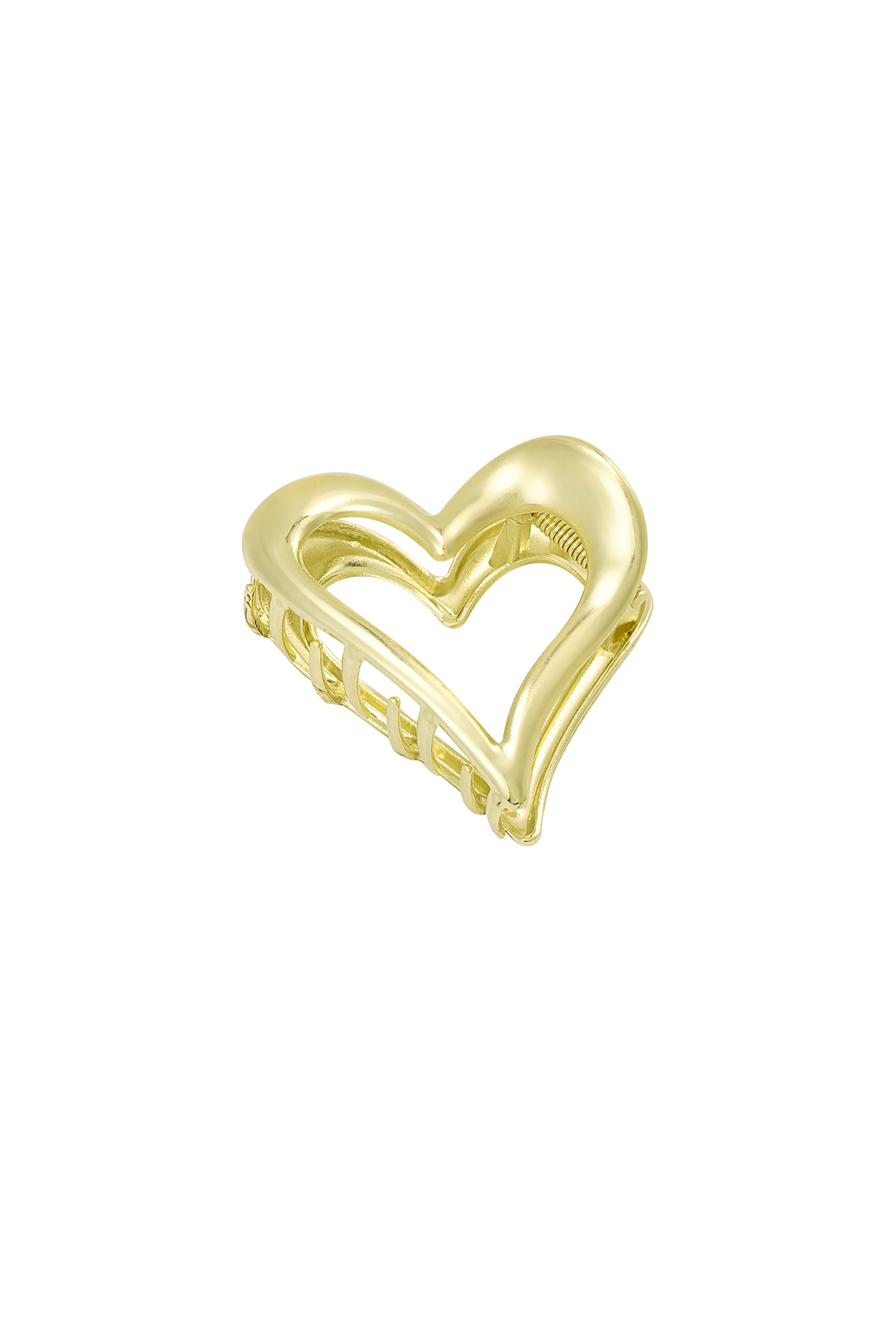 Gold heart hair clip