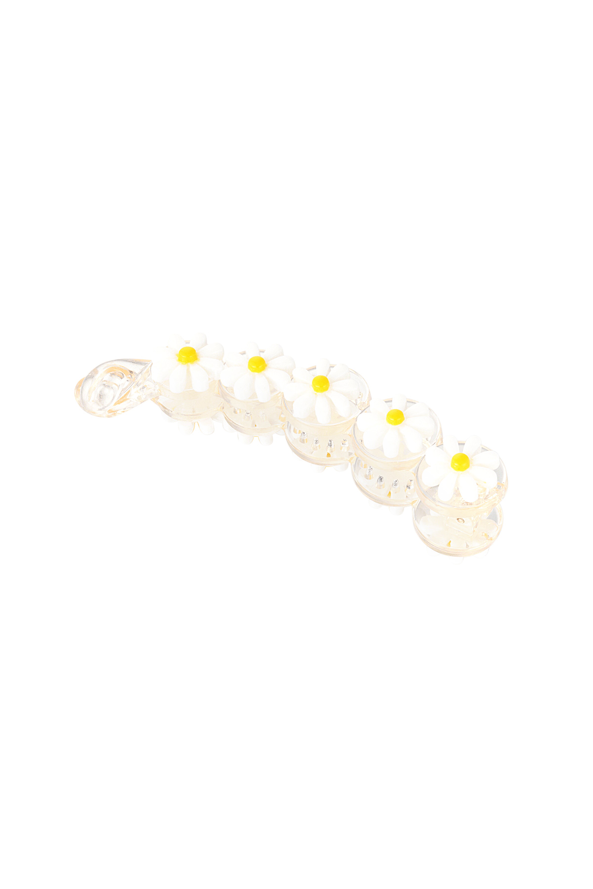 Hair clip white flowers