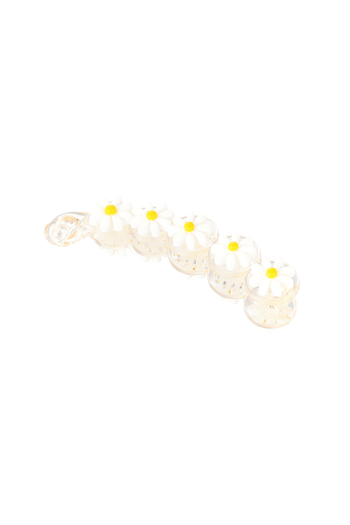 Hair clip white flowers 