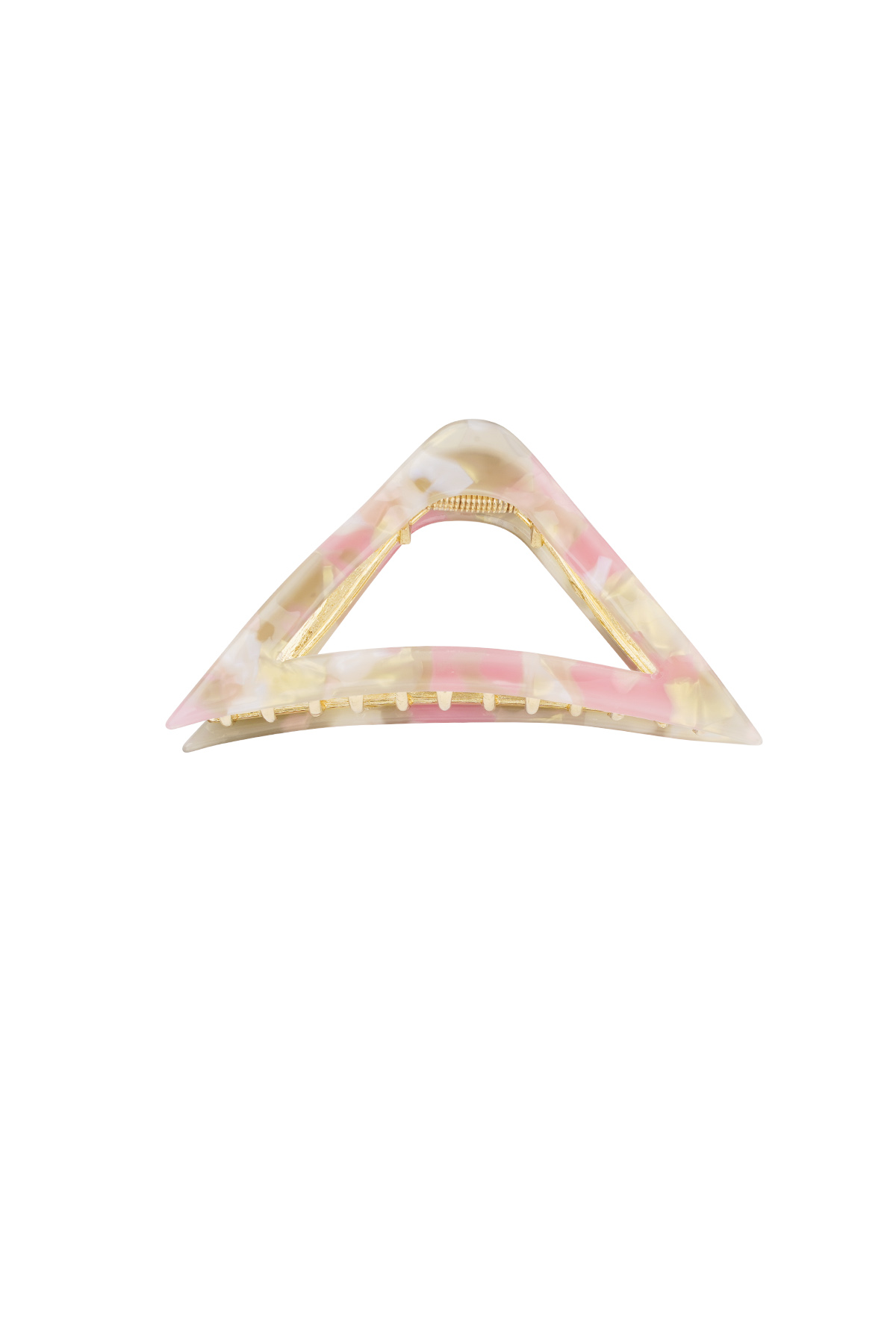 Triangle hair clip - pink