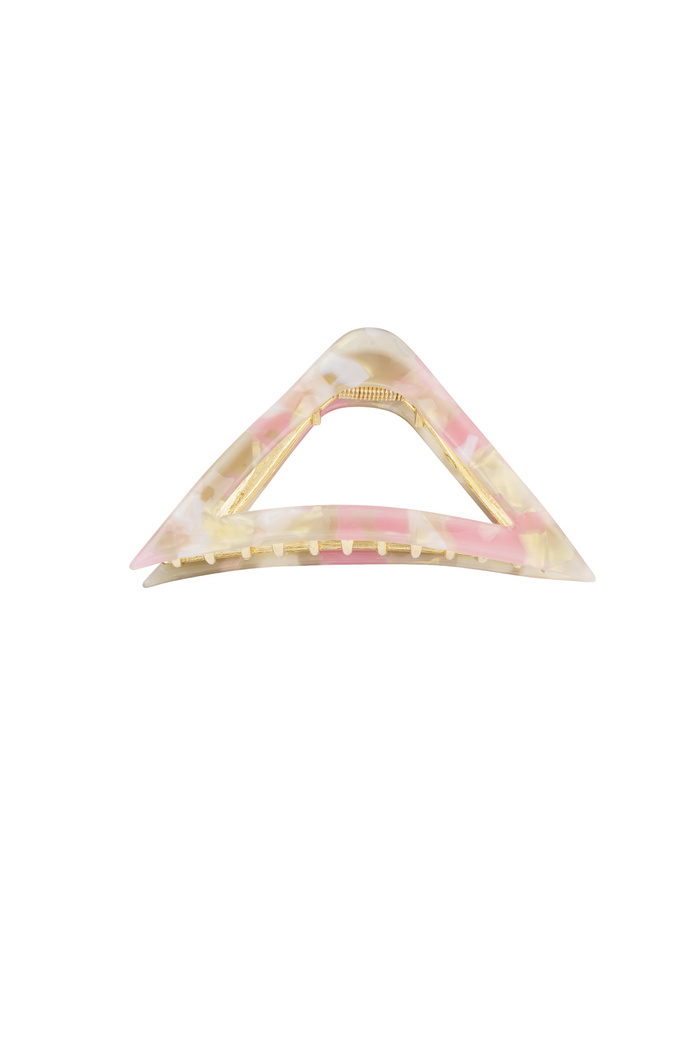Triangle hair clip - pink 