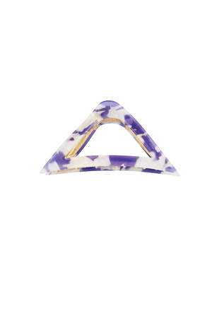 Triangle hair clip marble - purple h5 