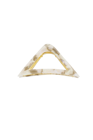 Triangle haarclip marble - grijs h5 
