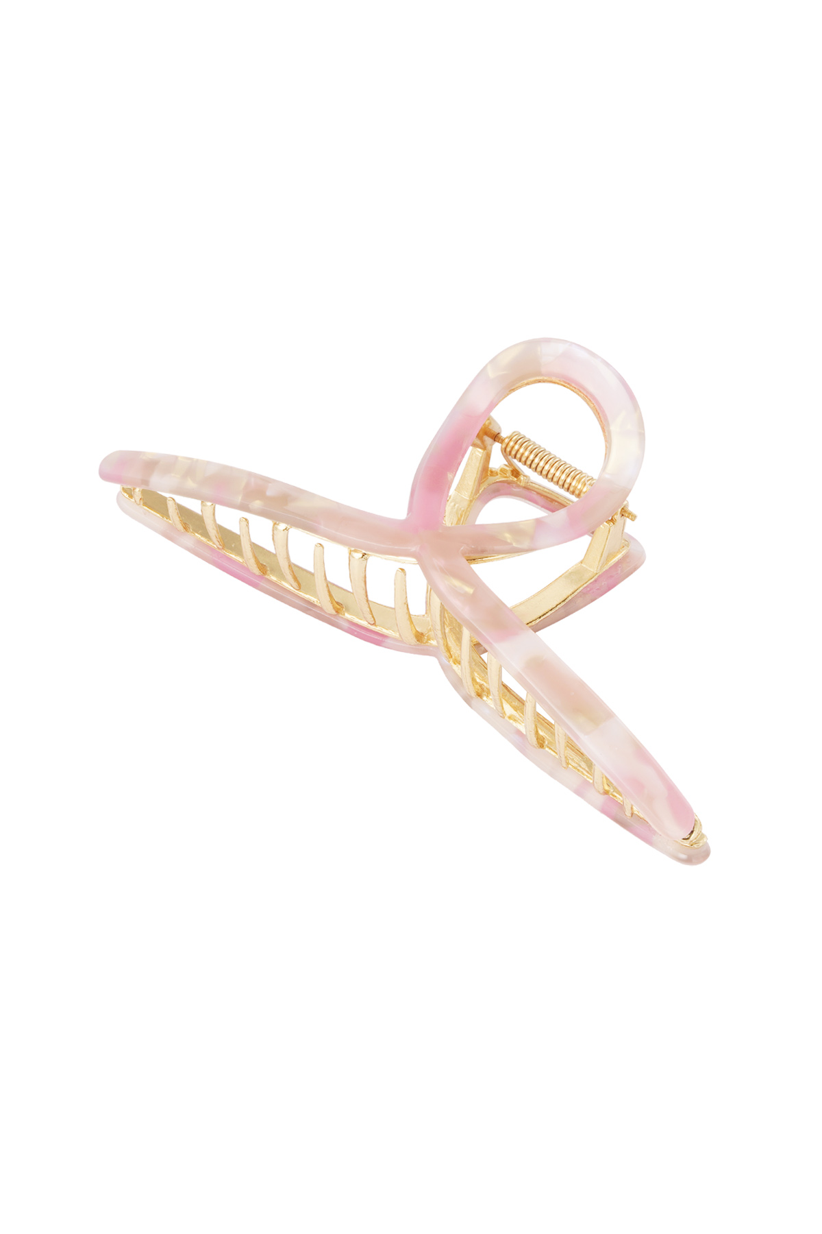 Hair clip curl marble - pink