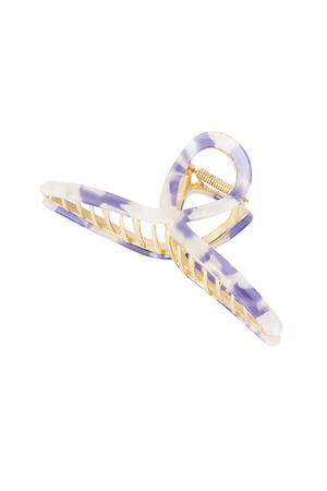 Hair clip curl marble - purple h5 