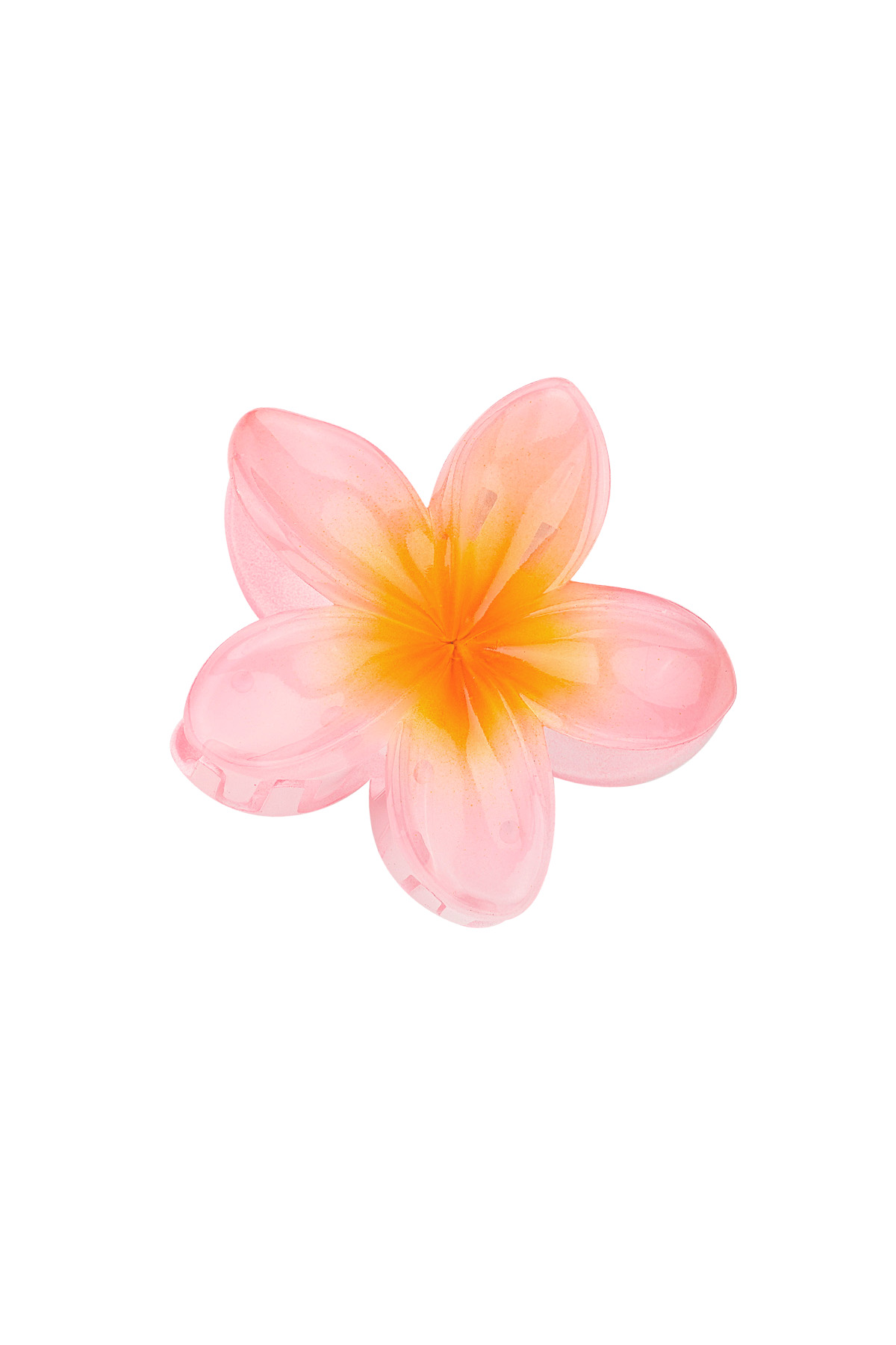 Saç tokası Hawaii çiçeği - açık pembe h5 