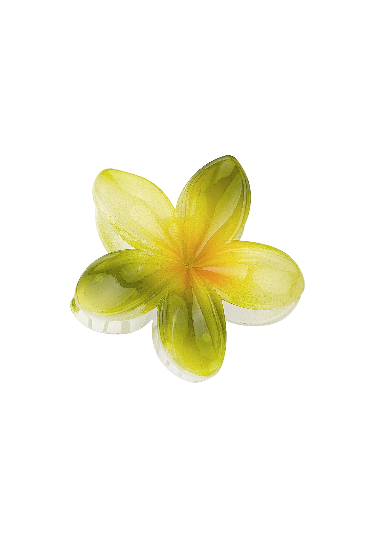 Barrette à cheveux fleur d'Hawaï - vert