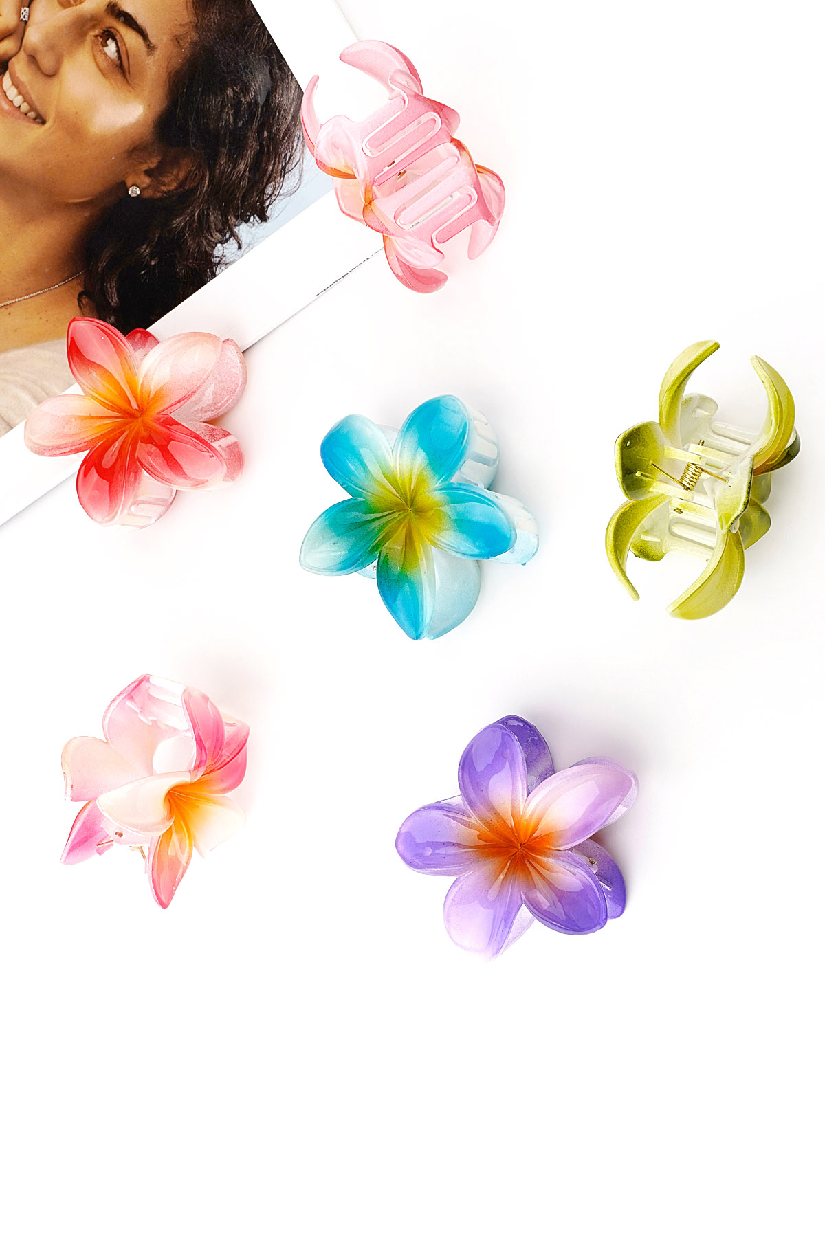Haarspange Hawaii-Blume - lila Bild3