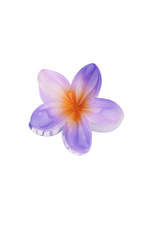 Hair clip Hawaii flower - purple h5 