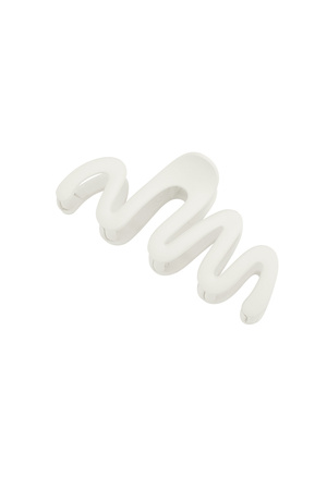 Hair clip matte aesthetic curl - off-white h5 