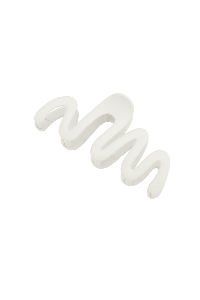 Hair clip matte aesthetic curl - off-white 