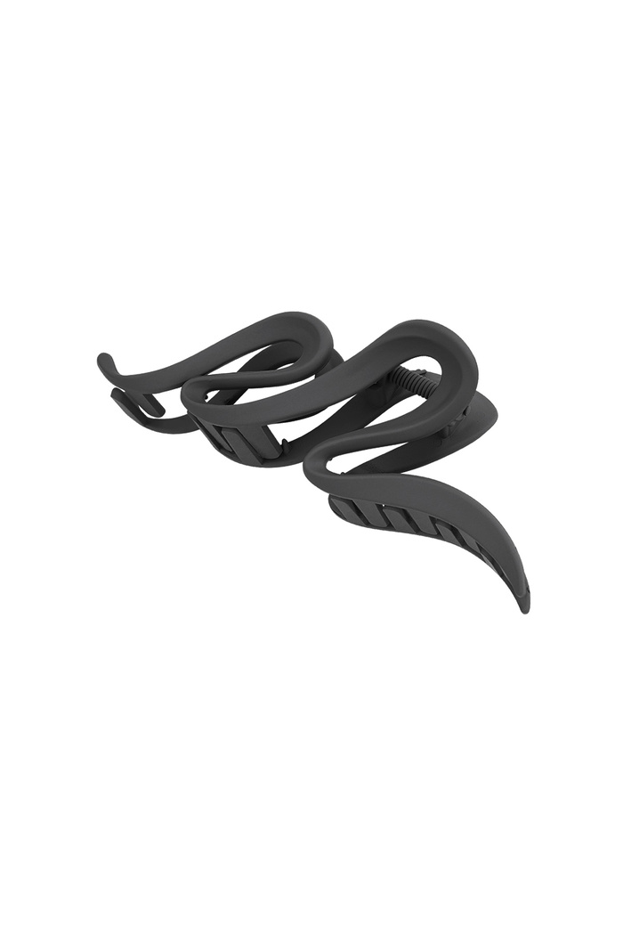 Hair clip matte curl - black 