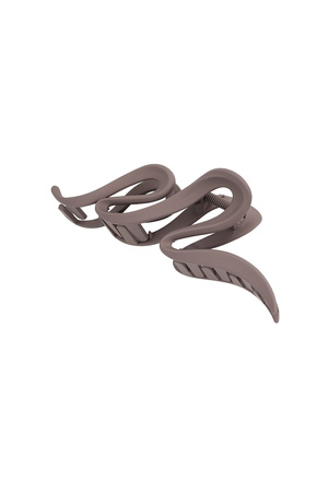 Hair clip matte curl - brown h5 