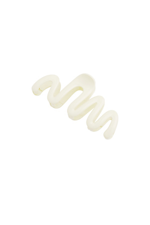 Hair clip aesthetic zigzag - off-white h5 