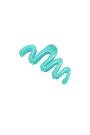 Hair clip aesthetic zigzag - turquoise h5 