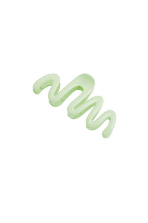 Hair clip aesthetic zigzag - green h5 