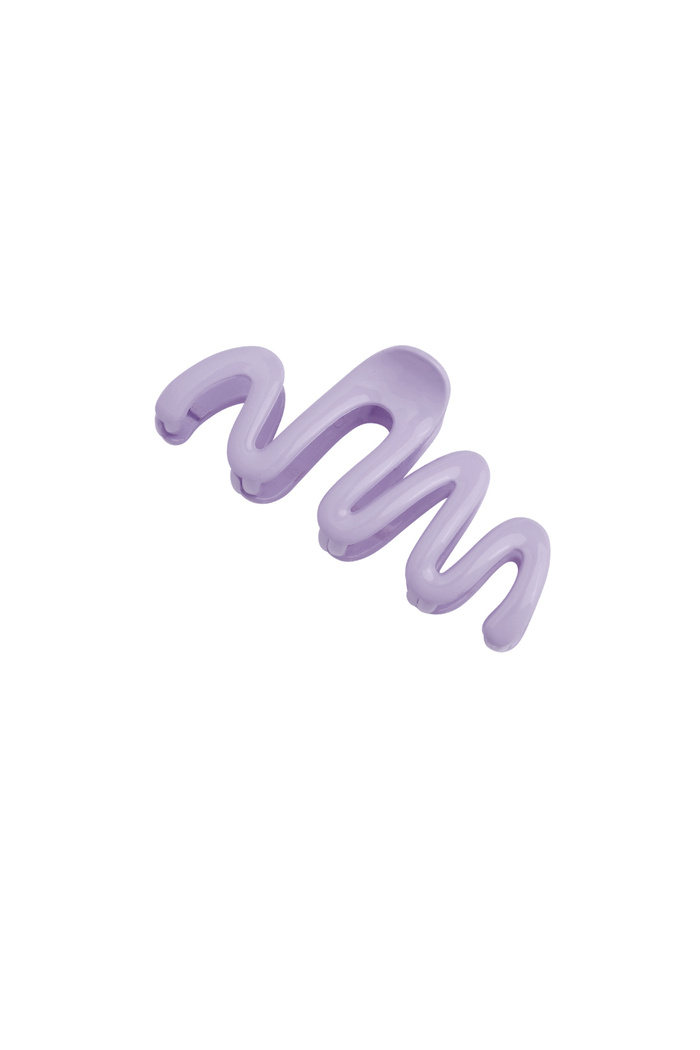 Pince à cheveux esthétique zigzag - violet 