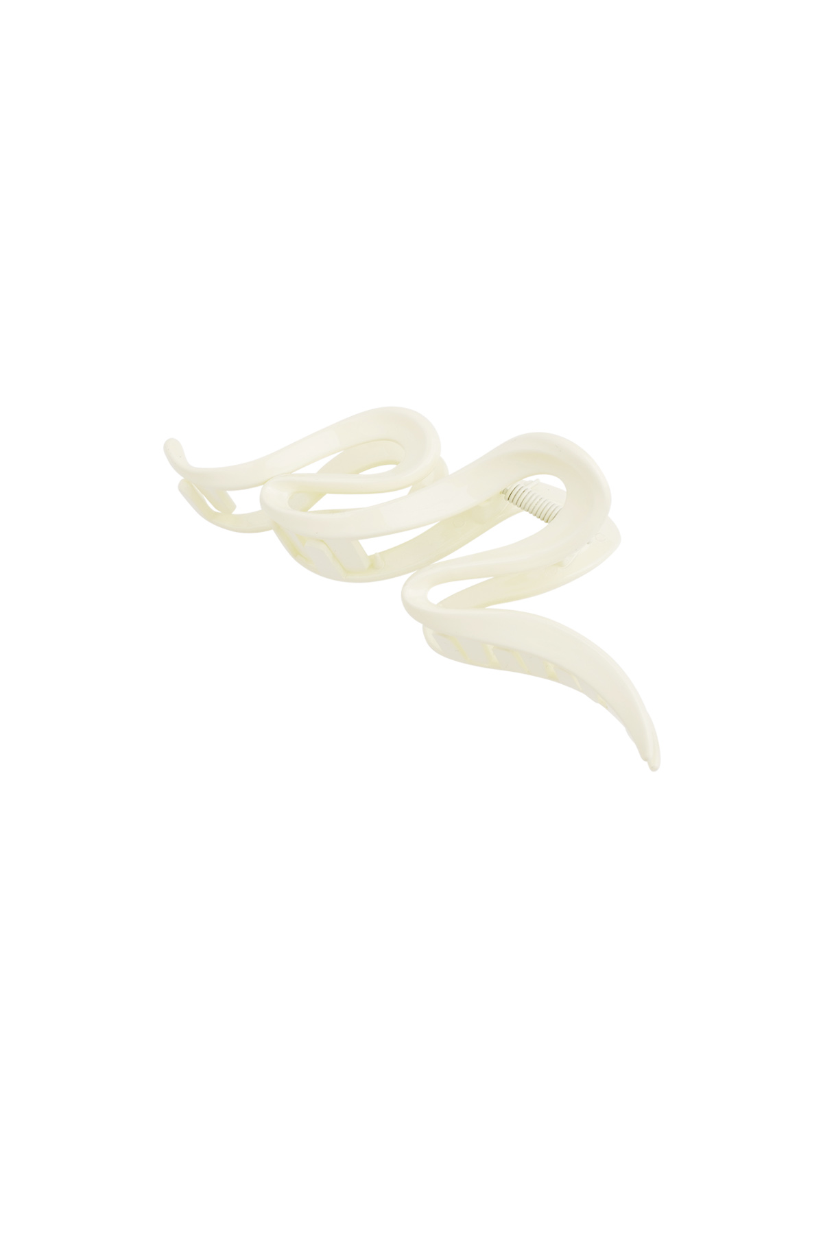 Aesthetic hair clip curl - off-white