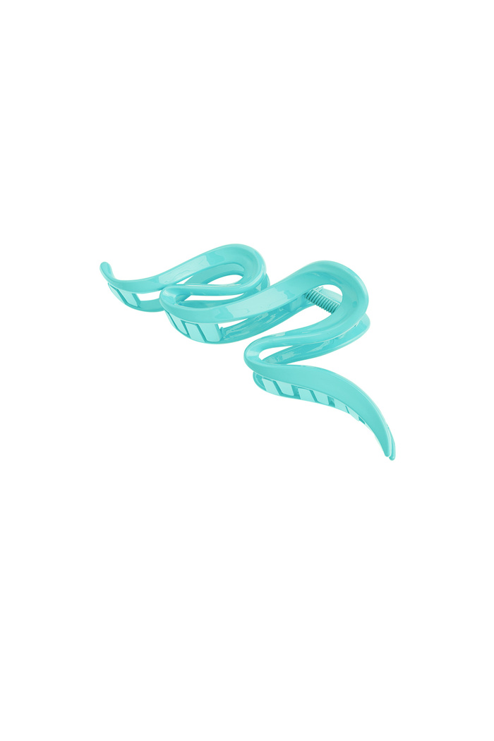 Esthetische haarclip krul - turquoise  